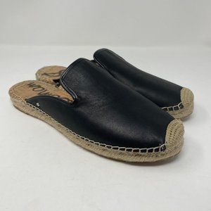 Sam Edelman Black Kerry Mule Espadrille Size 10M